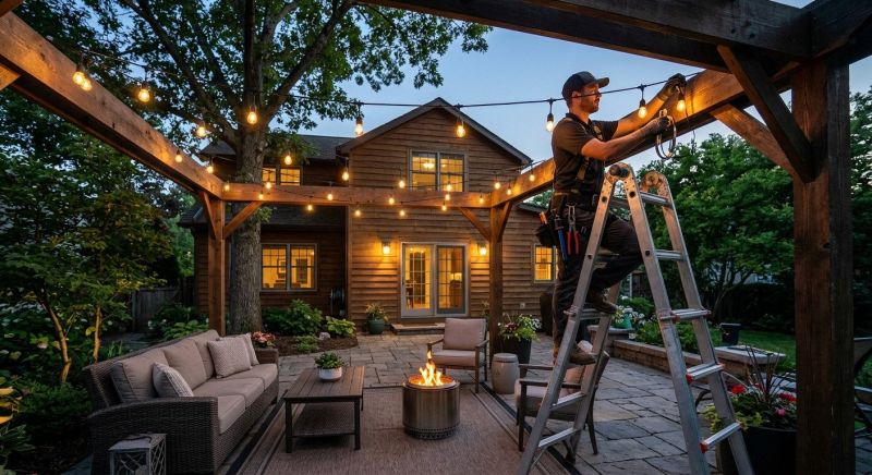 Patio Lights Installation in Olathe, KS
