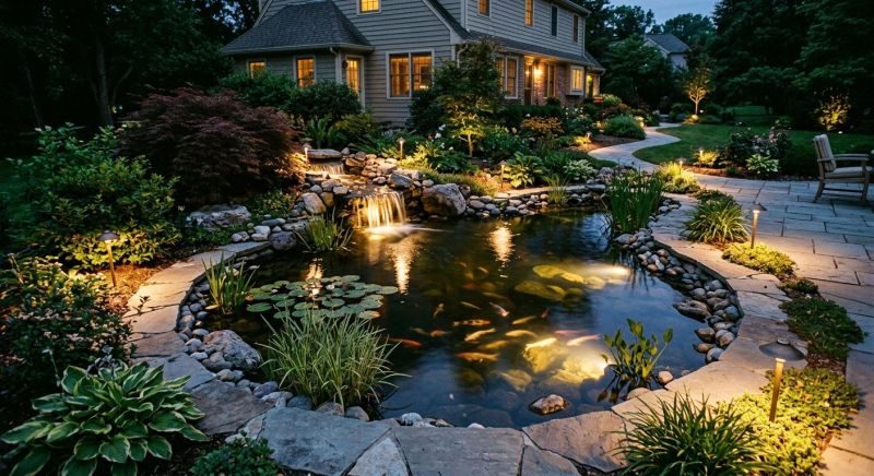 Pond Lighting Installation in Overland Park, KS