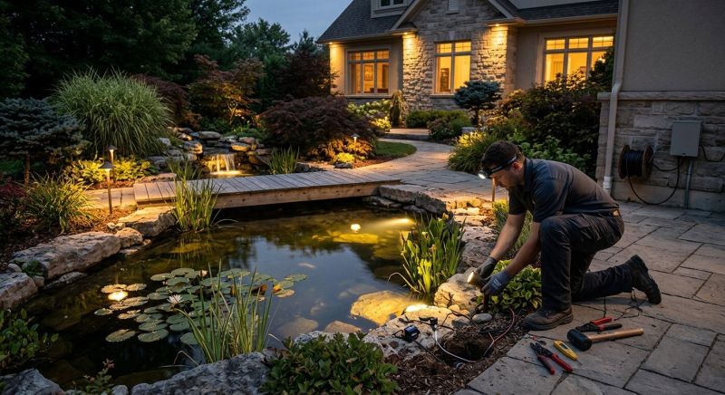 Pond Lighting Installation in Denver County, CO