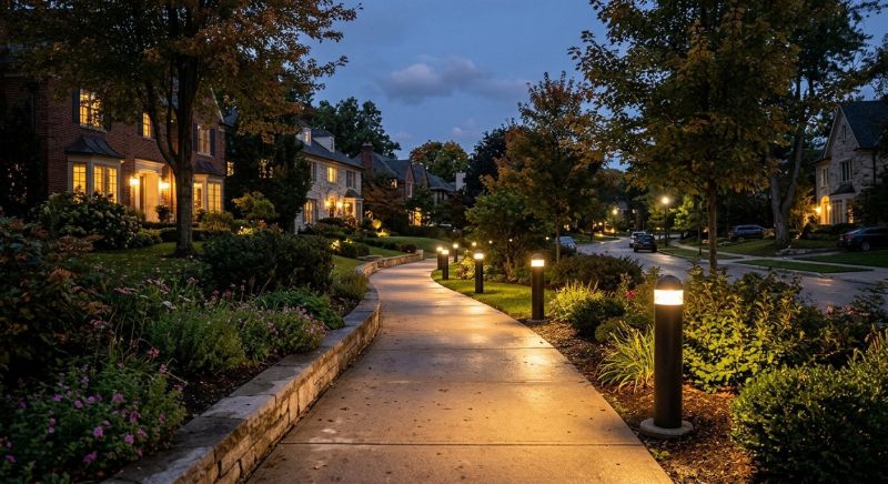 Sidewalk Lighting Installation in Prescott Valley, AZ