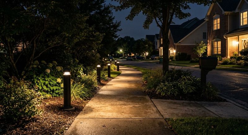 Sidewalk Lighting Installation in Overland Park, KS