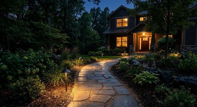 Walkway Lighting Installation in Overland Park, KS